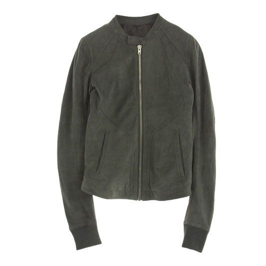 Rick Owens リックオウエンス 15SS RU15S4761-LK 国内正規品 Intarsia Jacket  ラムヌバック ラムレザー インターシャ ジャケット グレー系 46【中古】