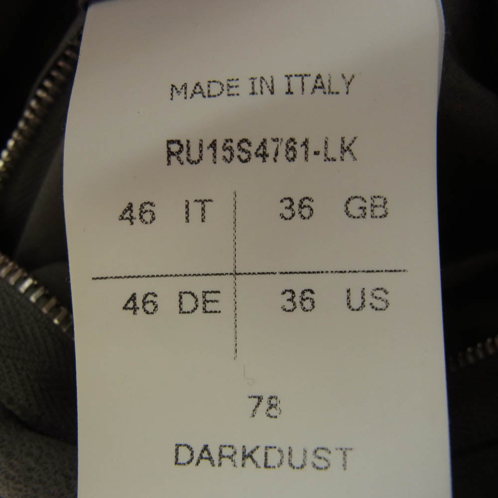 Rick Owens リックオウエンス 15SS RU15S4761-LK 国内正規品 Intarsia Jacket  ラムヌバック ラムレザー インターシャ ジャケット グレー系 46【中古】