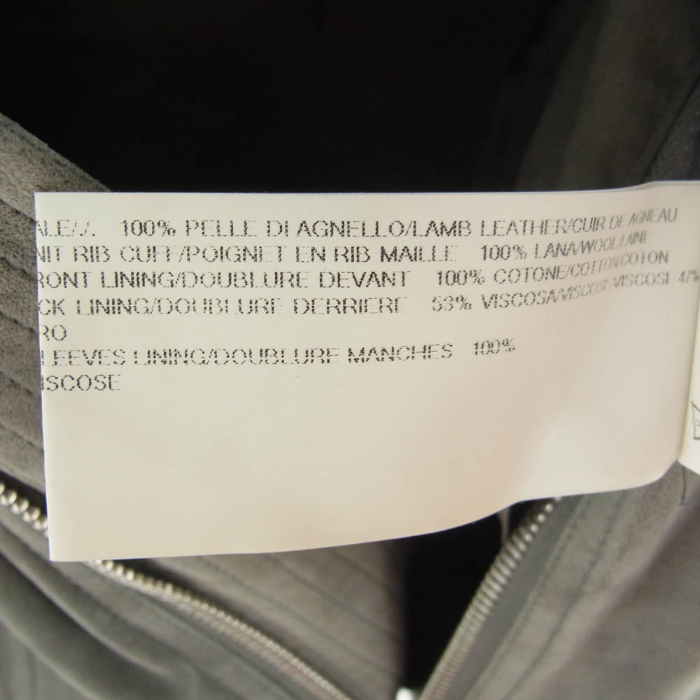 Rick Owens リックオウエンス 15SS RU15S4761-LK 国内正規品 Intarsia Jacket  ラムヌバック ラムレザー インターシャ ジャケット グレー系 46【中古】