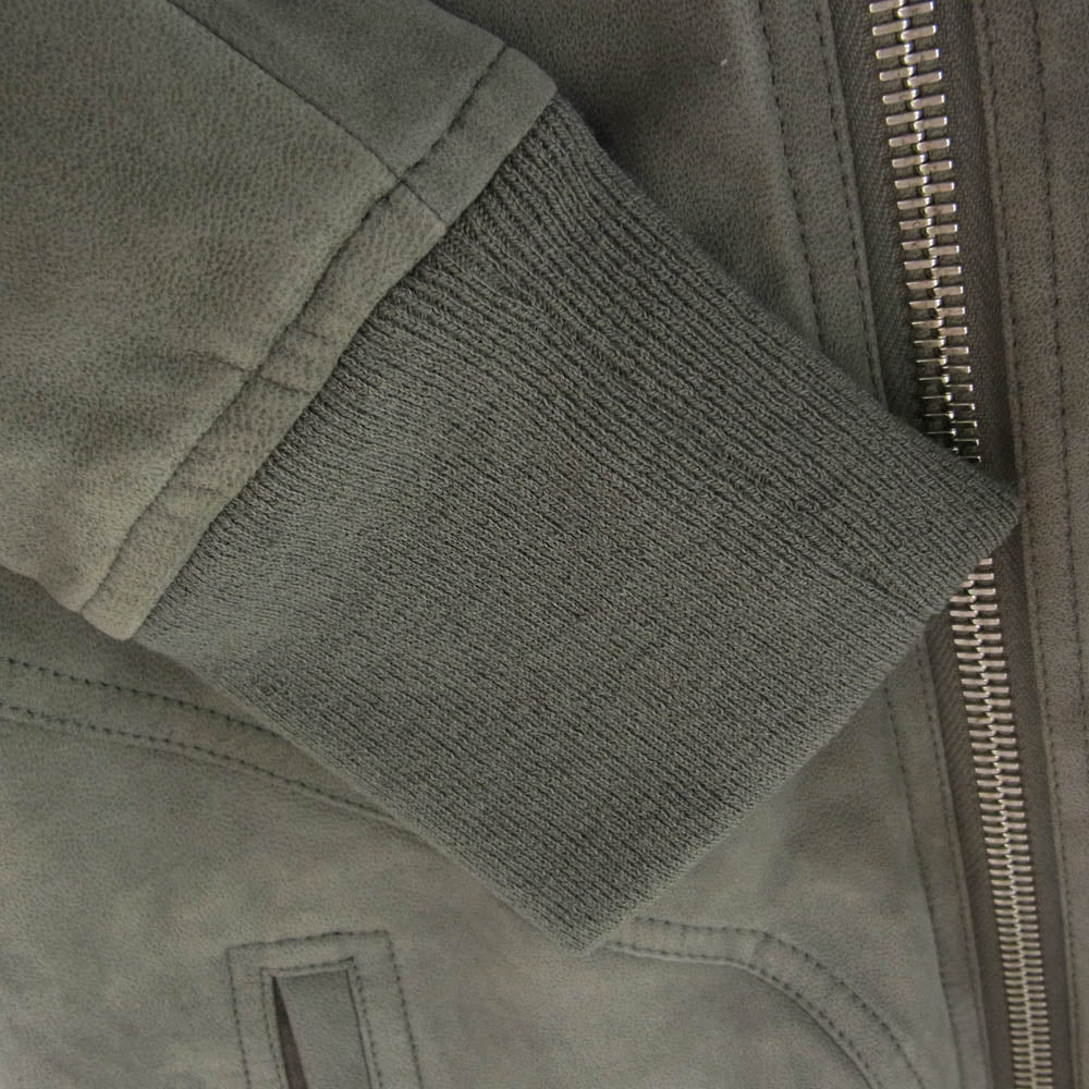 Rick Owens リックオウエンス 15SS RU15S4761-LK 国内正規品 Intarsia Jacket  ラムヌバック ラムレザー インターシャ ジャケット グレー系 46【中古】