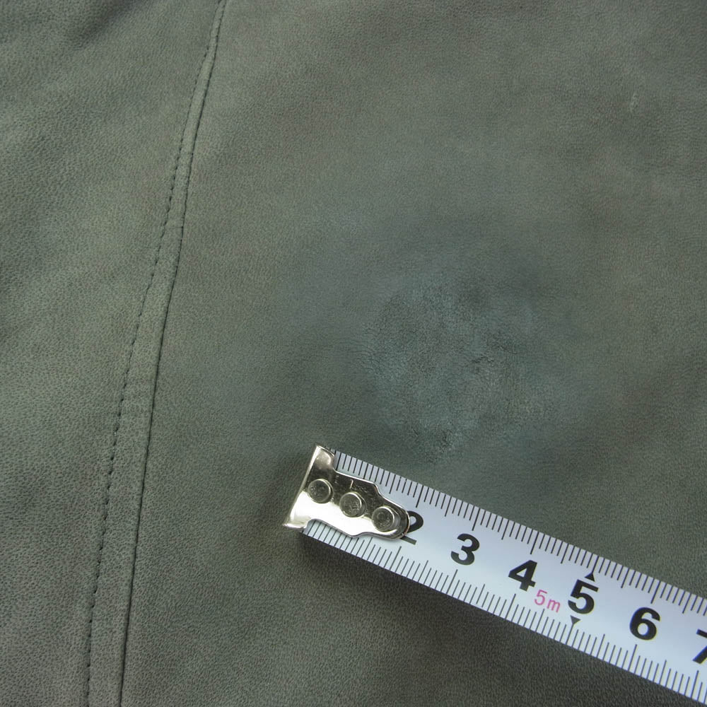 Rick Owens リックオウエンス 15SS RU15S4761-LK 国内正規品 Intarsia Jacket  ラムヌバック ラムレザー インターシャ ジャケット グレー系 46【中古】