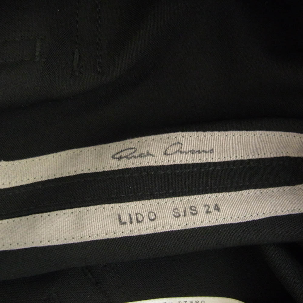 Rick Owens リックオウエンス 24SS RU01D3361-ZL Drawstring Geth Belas ゲスベラ パンツ ブラック系 46【中古】