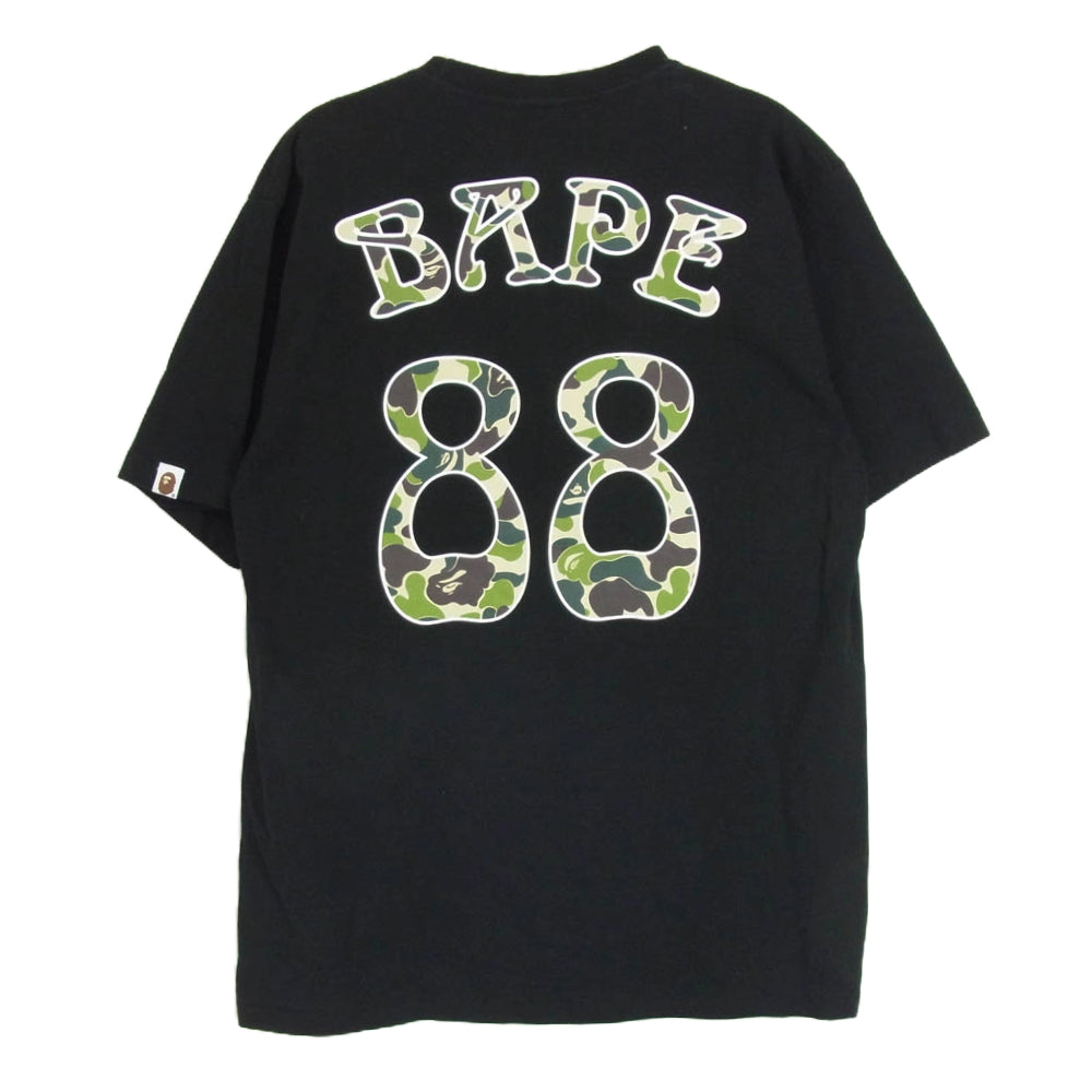 A BATHING APE アベイシングエイプ ABC CAMO BAPE 88 S/S Tee 半袖 Tシャツ ブラック系 L【中古】