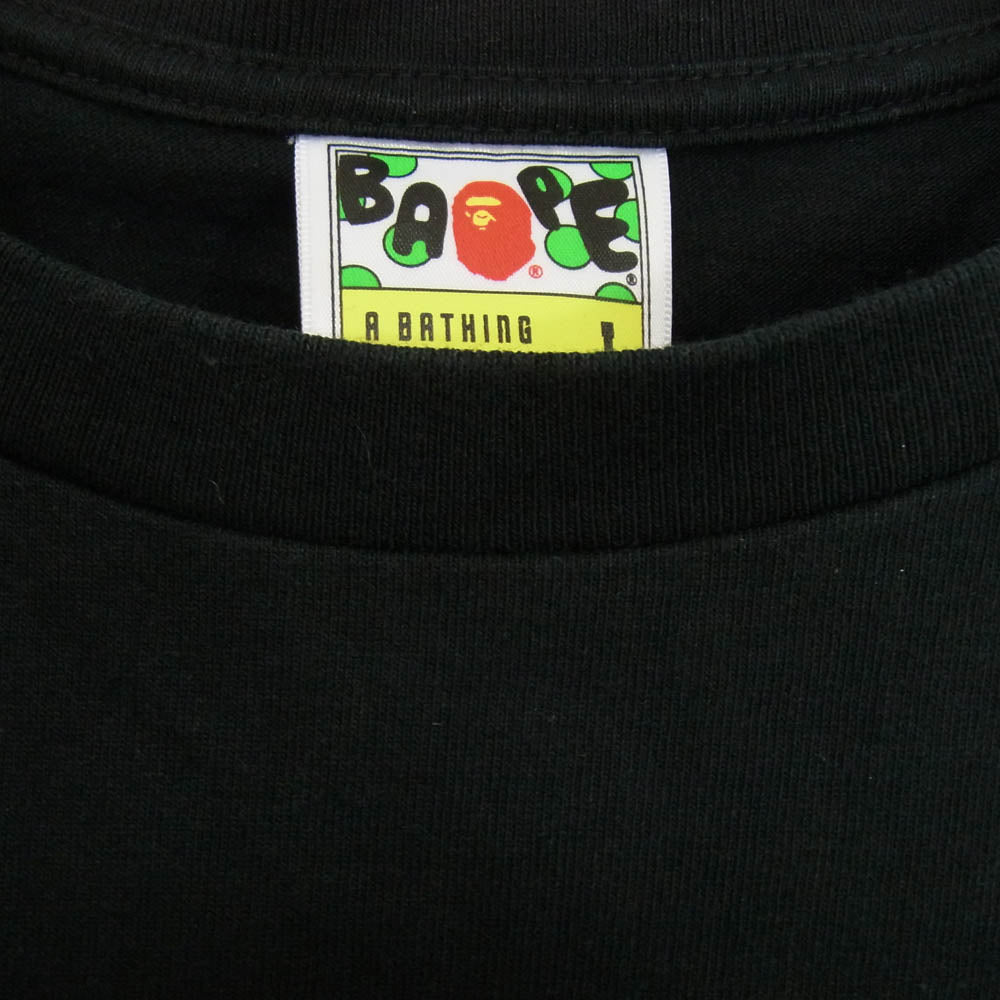 A BATHING APE アベイシングエイプ ABC CAMO BAPE 88 L/S Tee 長袖 ロングスリーブ Tシャツ ブラック系 L【中古】