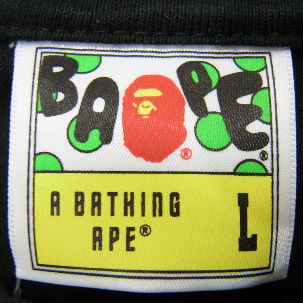 A BATHING APE アベイシングエイプ ABC CAMO BAPE 88 L/S Tee 長袖 ロングスリーブ Tシャツ ブラック系 L【中古】