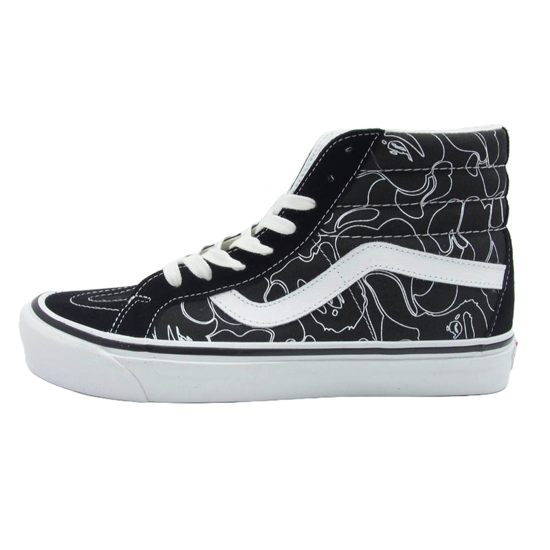 A BATHING APE アベイシングエイプ VN0A38gF7BG × Vans Line ABC Camo SK8-Hi Black バンズ ライン ABC カモ スケートハイカット スニーカー ブラック系 27.5cm【新古品】【未使用】【中古】