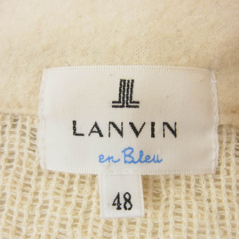 LANVIN ランバン ニット 3B テーラード ジャケット オフホワイト系 48【中古】