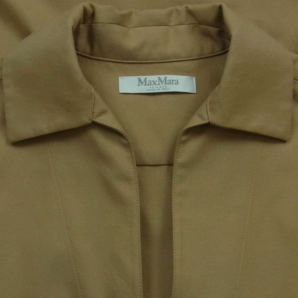 MAX MARA マックスマーラ 24111910436 ブラウス シャツ ジャケット コットン イタリア製 ライトブラウン系 40【中古】