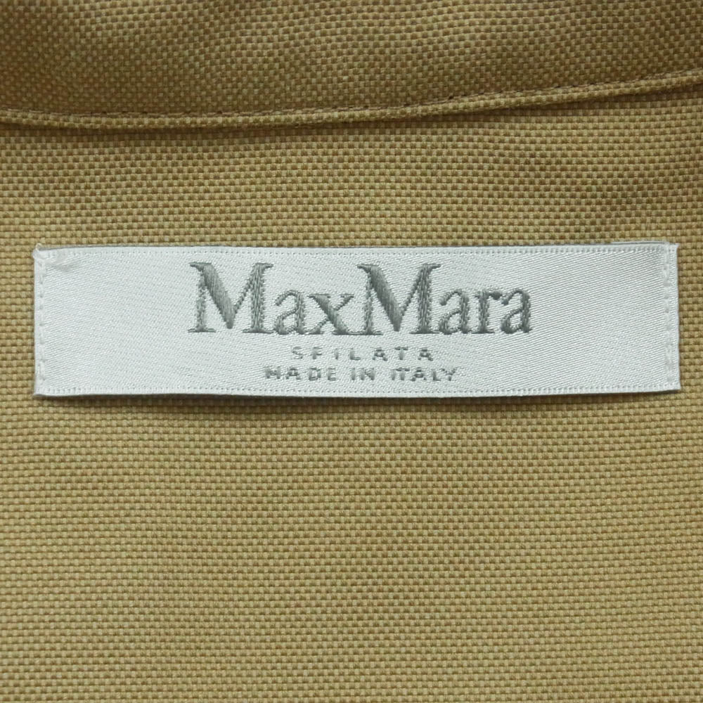 MAX MARA マックスマーラ 24111910436 ブラウス シャツ ジャケット コットン イタリア製 ライトブラウン系 40【中古】
