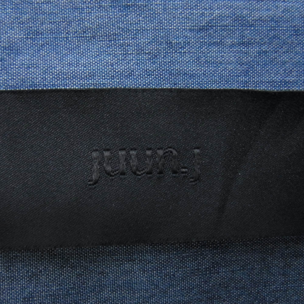 ジュンジー 936939 ベルト付き デニム シャンブレー 長袖 シャツ ブルー系 サイズ表記無【中古】