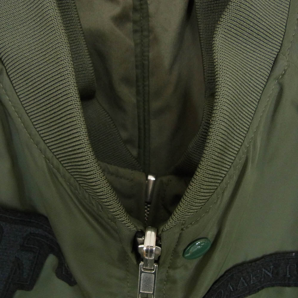 GOLDEN GOOSE ゴールデングース DELUXE BRAND リバーシブル フライトジャケット ワッペン MA-1 ブルゾン カーキ系 XS【中古】