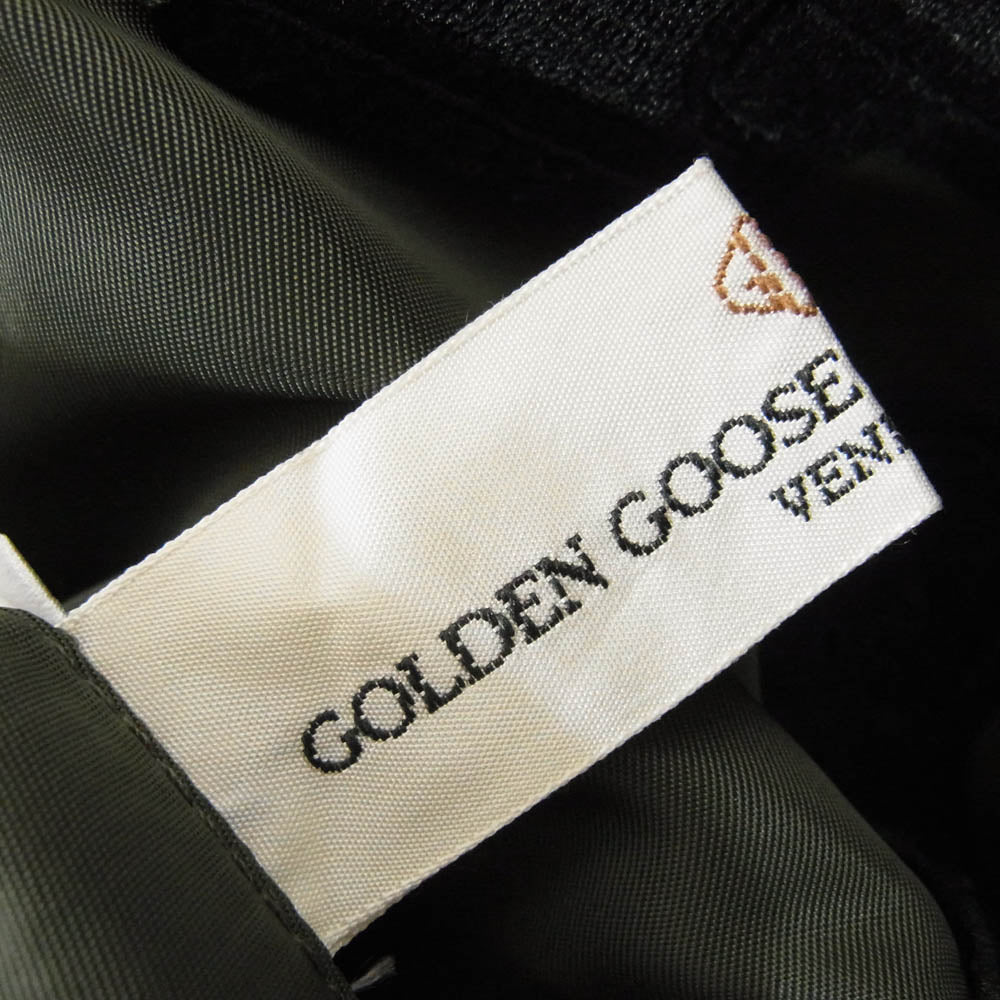 GOLDEN GOOSE ゴールデングース DELUXE BRAND リバーシブル フライトジャケット ワッペン MA-1 ブルゾン カーキ系 XS【中古】