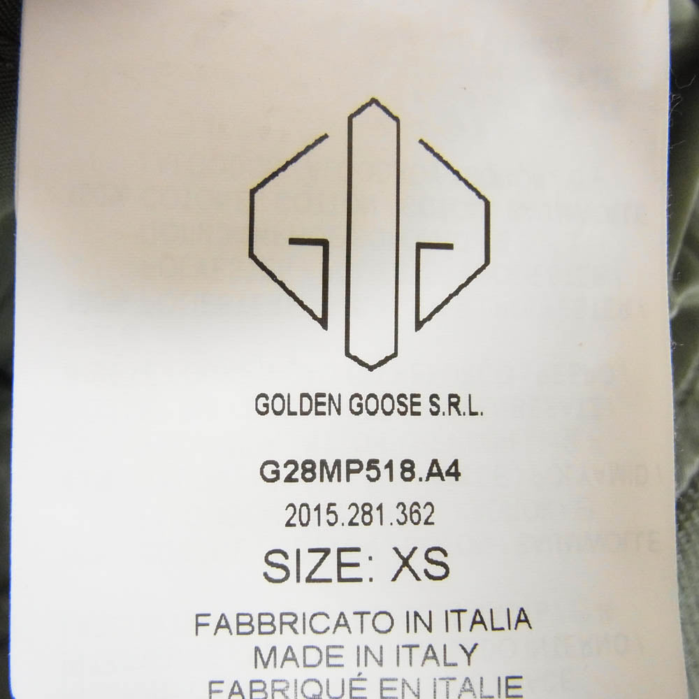 GOLDEN GOOSE ゴールデングース DELUXE BRAND リバーシブル フライトジャケット ワッペン MA-1 ブルゾン カーキ系 XS【中古】