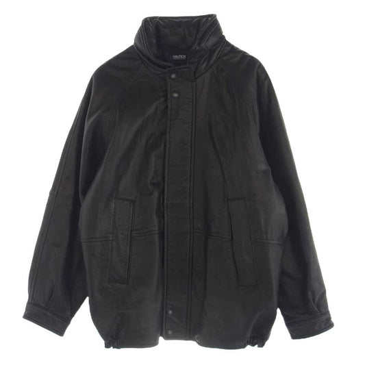 NAUTICA ノーティカ 230-1516 FREAK'S STORE フリークスストア別注 スタンドカラー ラムレザー ジャケット ブラック系 M【中古】
