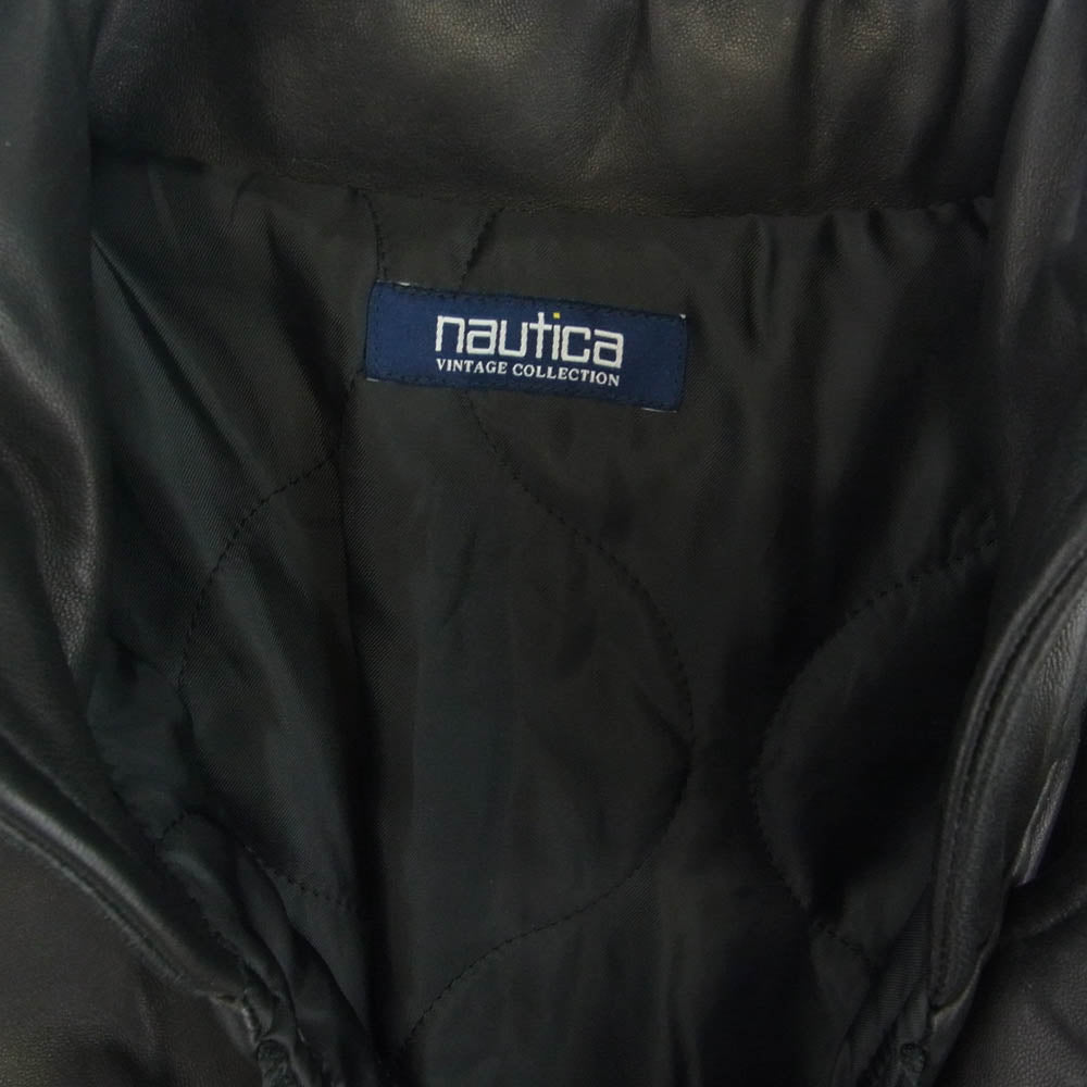 NAUTICA ノーティカ 230-1516 FREAK'S STORE フリークスストア別注 スタンドカラー ラムレザー ジャケット ブラック系 M【中古】