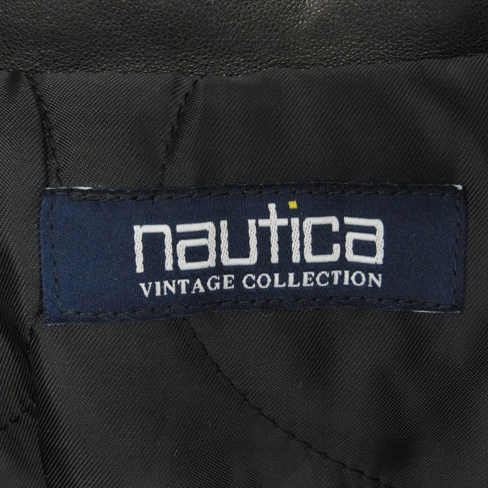 NAUTICA ノーティカ 230-1516 FREAK'S STORE フリークスストア別注 スタンドカラー ラムレザー ジャケット ブラック系 M【中古】