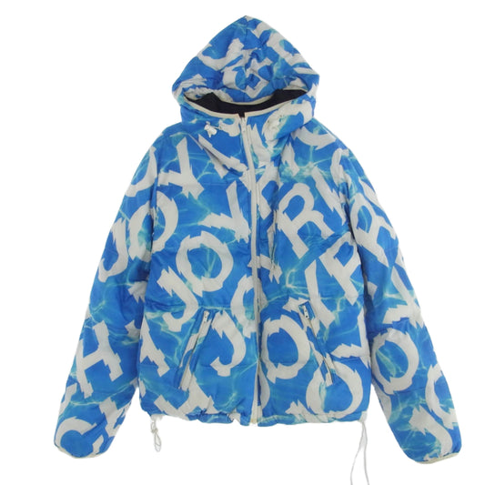 JOYRICH ジョイリッチ 総柄 中綿 ジャケット ライトブルー系 XL【中古】