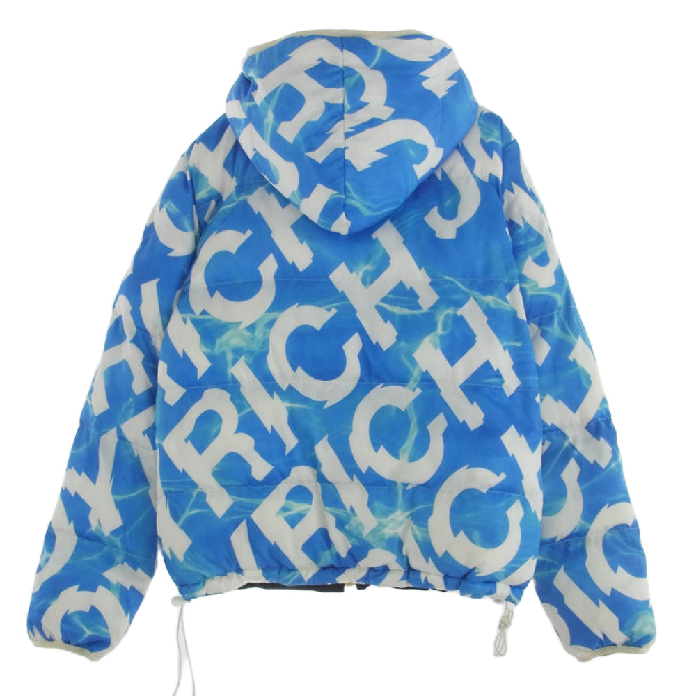 JOYRICH ジョイリッチ 総柄 中綿 ジャケット ライトブルー系 XL【中古】