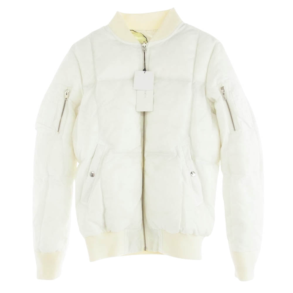 JOYRICH ジョイリッチ リバーシブル ボンバー ジャケット 総柄 オフホワイト系 M【極上美品】【中古】