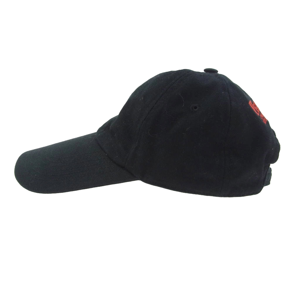 VETEMENTS ヴェトモン WF17AC3 PARKING TOUR CAP パーキングツアー バックロゴ刺繍 ベースボール キャップ ブラック系【中古】