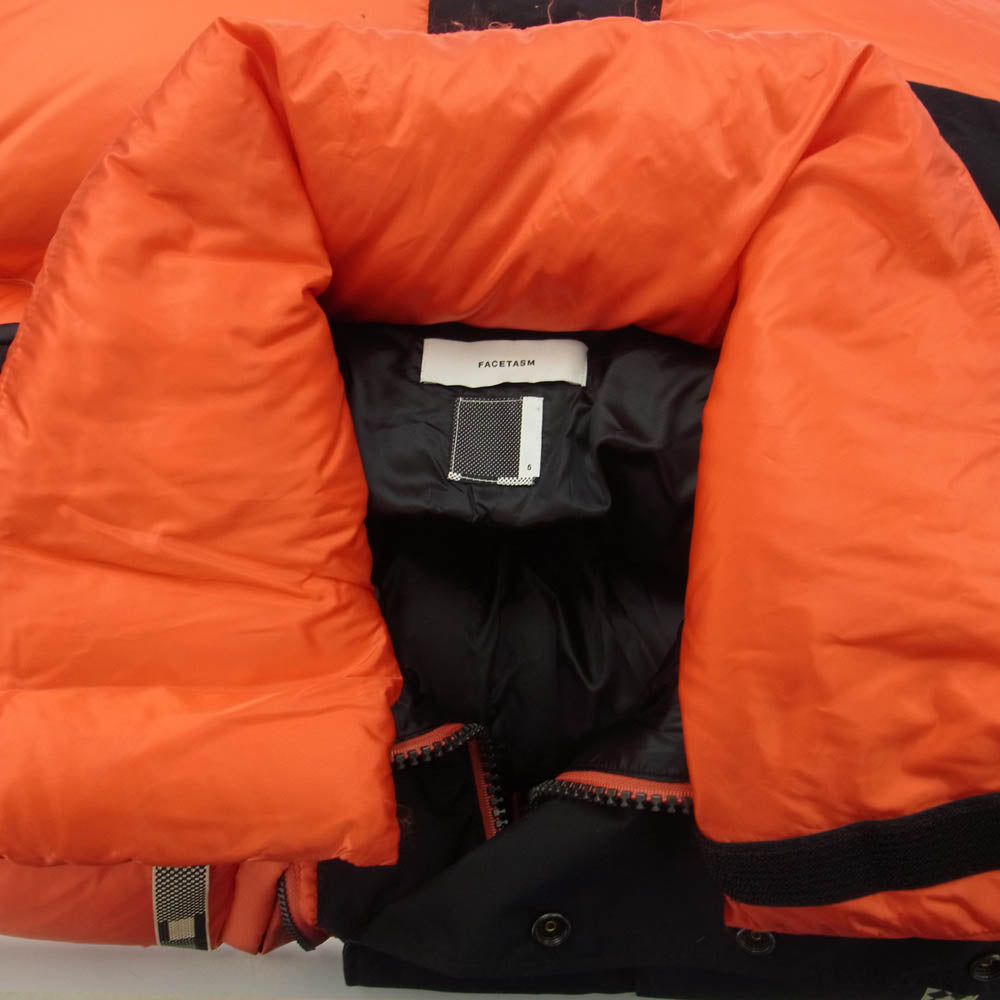 FACETASM ファセッタズム CHG-JK-U04 テープデザイン 変形 ダウン ジャケット レッド系 5【中古】