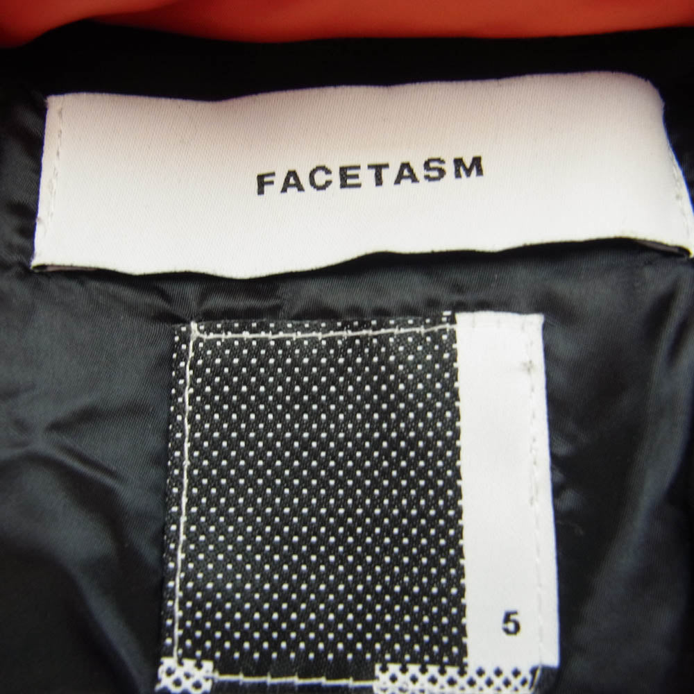 FACETASM ファセッタズム CHG-JK-U04 テープデザイン 変形 ダウン ジャケット レッド系 5【中古】