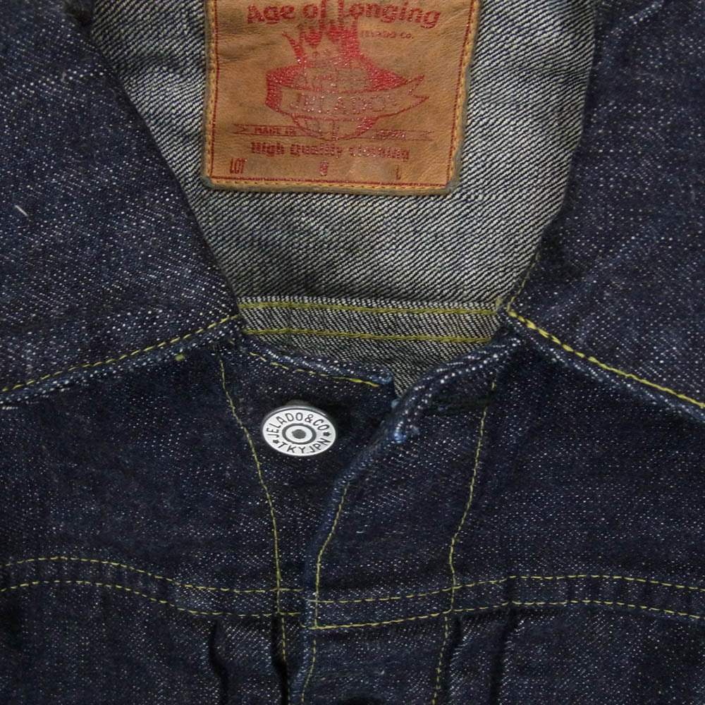 JELADO ジェラード 407EXX JP94407E 1st Denim Jacket Gジャン デニムジャケット シンチバック セルビッチ インディゴブルー系 XS【新古品】【未使用】【中古】