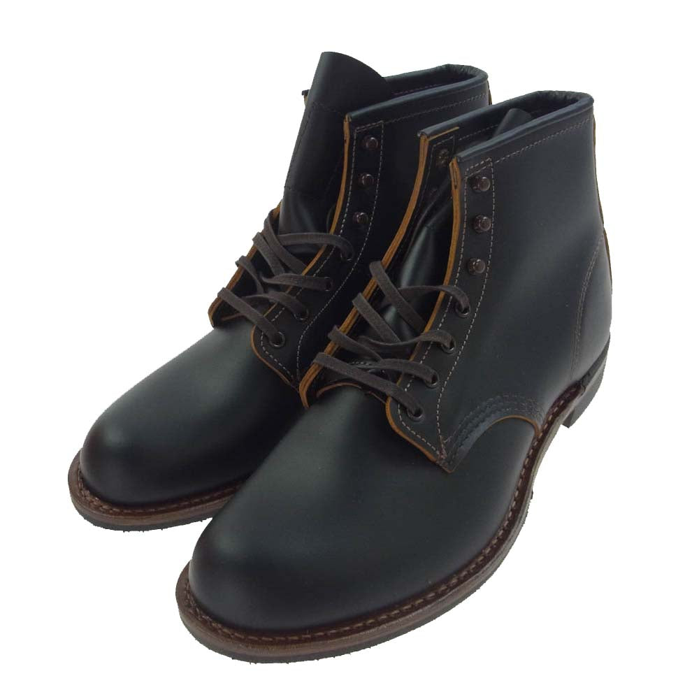 RED WING レッドウィング 9060 BECKMAN BOOT FLAT BOX ベックマン フラットボックス クロンダイク 茶芯 ブーツ ブラック系 US9.5【新古品】【未使用】【中古】