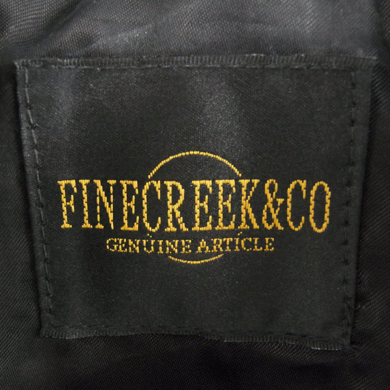 FINE CREEK LEATHERS ファインクリークレザー ACJK019 Alonzo アロンゾ 1.3mm フルベジタブルタンニン鞣し 茶芯 ホースハイド シングルライダース ジャケット ブラック系 42【極上美品】【中古】