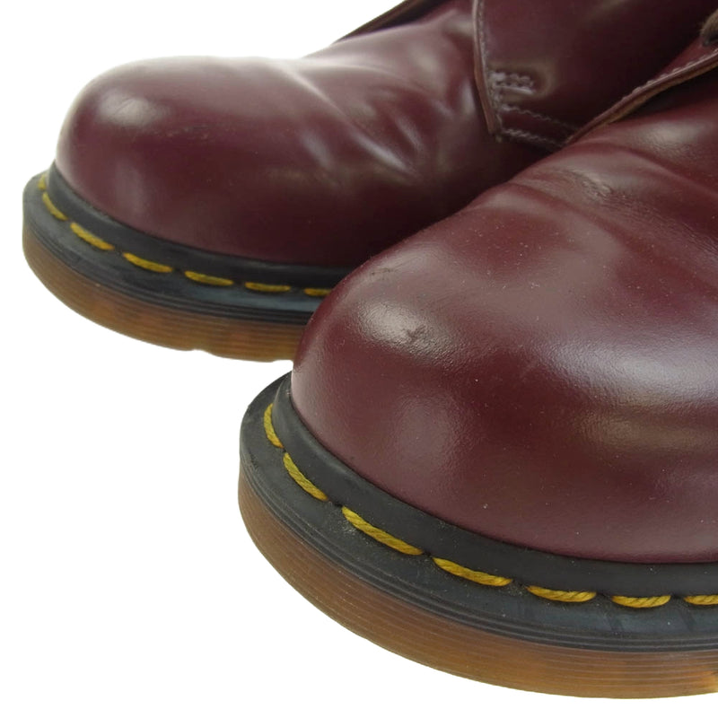 COMME des GARCONS HOMME DEUX コムデギャルソンオムドゥ × Dr. Martens ドクターマーチン イングランド製 3ホール ドレス シューズ レッド系 UK9【中古】