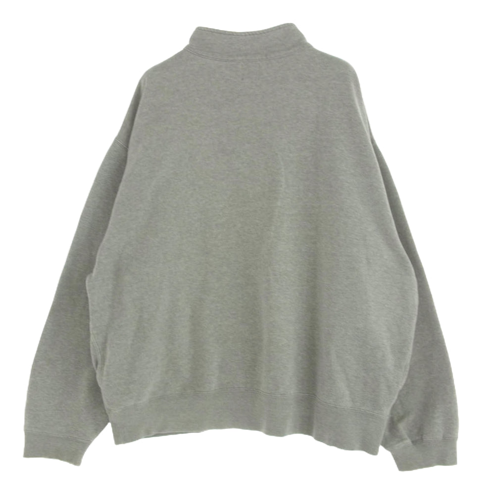 GAP ギャップ OLD GAP ロゴ刺繍 オールド ハーフジップ スウェット プルオーバー グレー系 XL【中古】