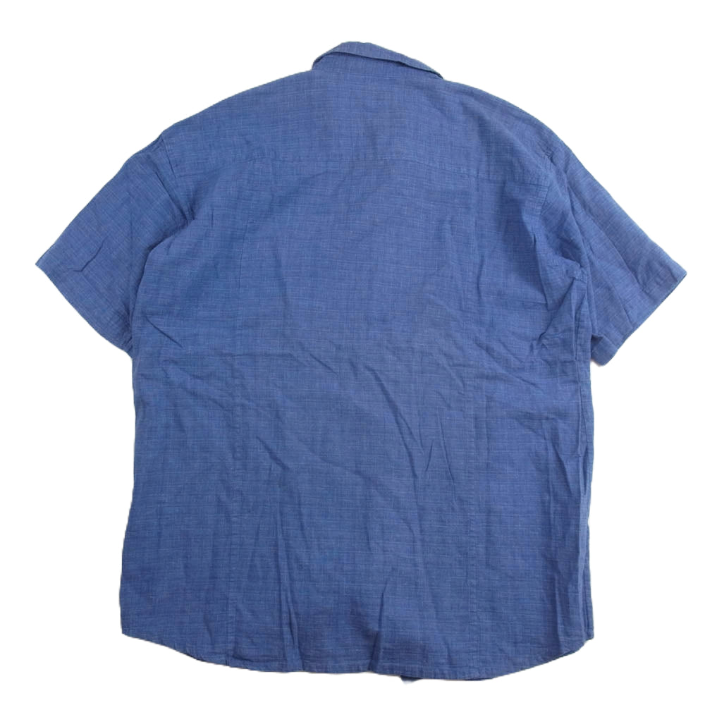 patagonia パタゴニア 53155S8 00s ヘンプ オーガニック コットン 半袖 シャツ ブルー系 L【中古】