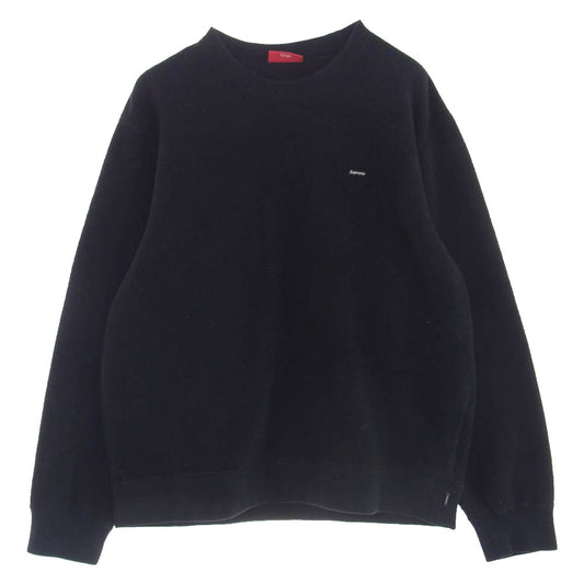 Supreme シュプリーム 18AW Polartec Crewneck Small Box Logo ポーラテック クルーネック スモールボックスロゴ フリース スウェット ブラック系 L【中古】