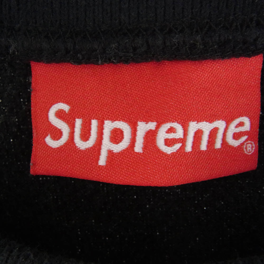 Supreme シュプリーム 18AW Polartec Crewneck Small Box Logo ポーラテック クルーネック スモールボックスロゴ フリース スウェット ブラック系 L【中古】