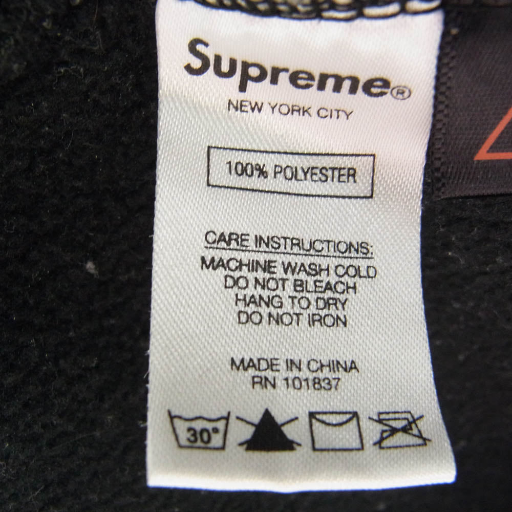 Supreme シュプリーム 18AW Polartec Crewneck Small Box Logo ポーラテック クルーネック スモールボックスロゴ フリース スウェット ブラック系 L【中古】