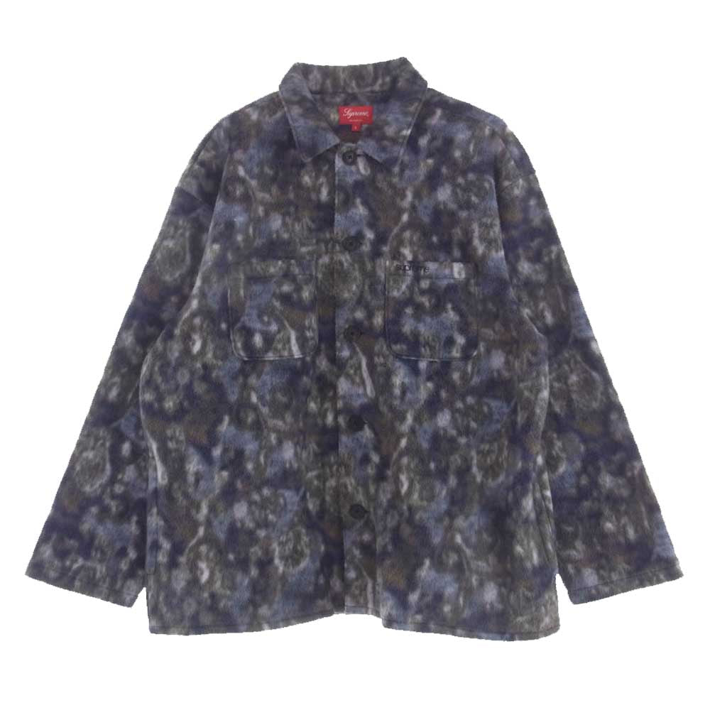 Supreme シュプリーム 21AW Paisley Fleece Shirt ペイズリー柄 フリース シャツ マルチカラー系 L【中古】