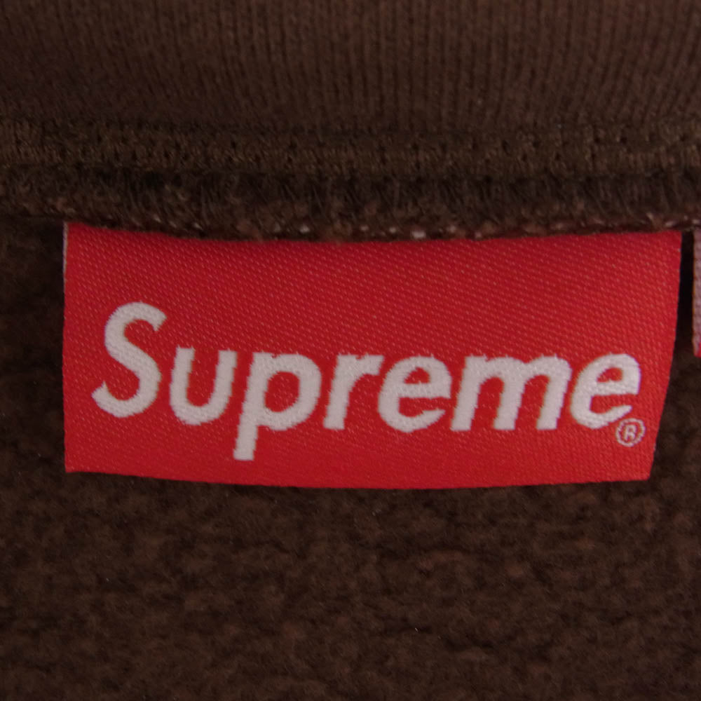 Supreme シュプリーム 22AW Brim Zip Up Hooded Sweatshirt ブリム ジップアップ スウェット パーカー ブラウン系 L【極上美品】【中古】