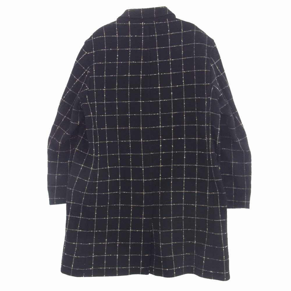 Supreme シュプリーム 19AW Wool Windowpane Overcoat ウール ウィンドペイン オーバー コート ブラック系 L【中古】