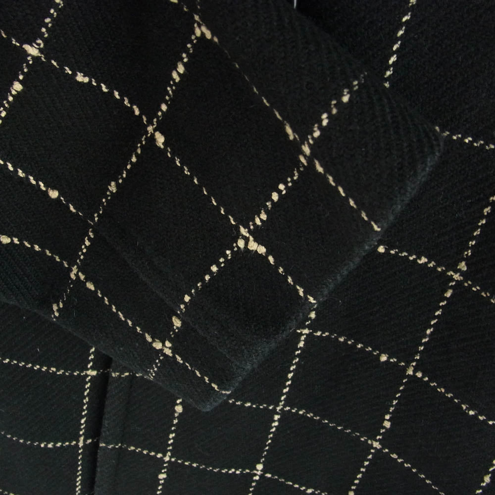 Supreme シュプリーム 19AW Wool Windowpane Overcoat ウール ウィンドペイン オーバー コート ブラック系 L【中古】