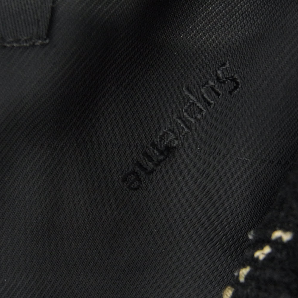 Supreme シュプリーム 19AW Wool Windowpane Overcoat ウール ウィンドペイン オーバー コート ブラック系 L【中古】