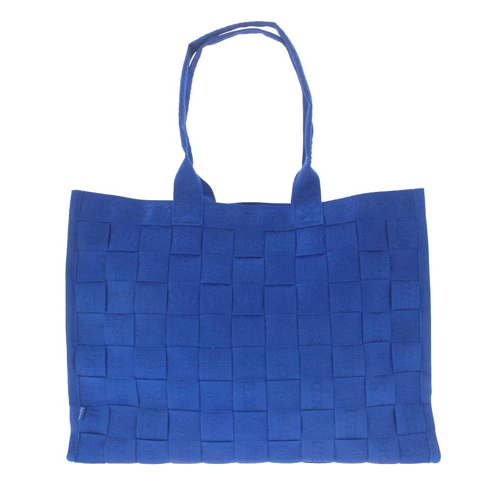 Supreme シュプリーム 24SS Woven Tote ロゴ総柄 ナイロン トートバッグ ブルー系【新古品】【未使用】【中古】