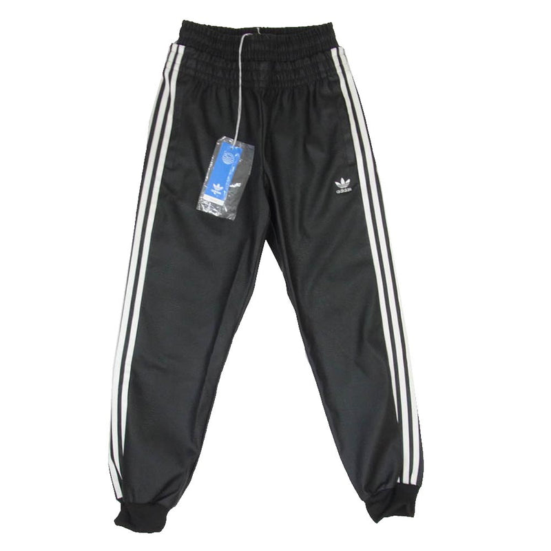 adidas アディダス IJ5022 Originals W SST TRACKPANTS 合成レザー スーパースター トラックパンツ ロングパンツ ブラック系 M【新古品】【未使用】【中古】