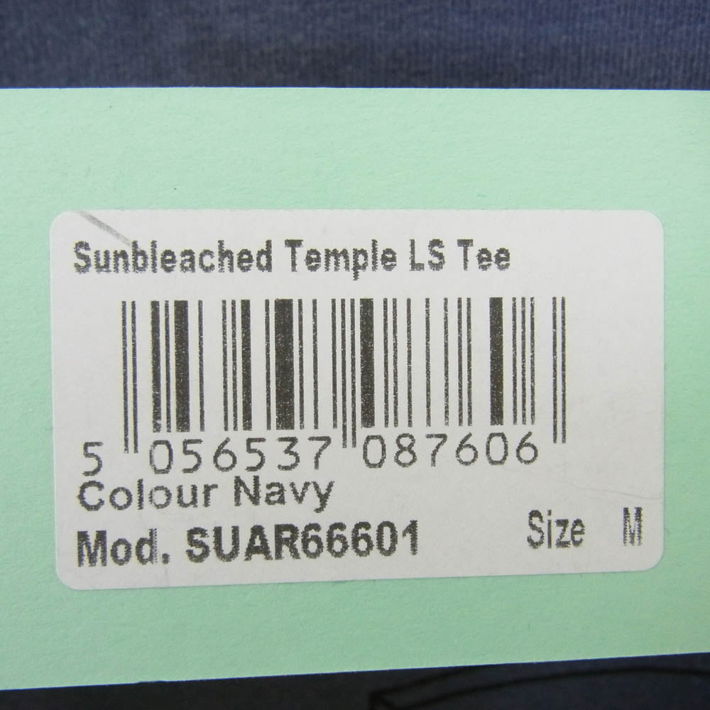 アリーズ Sunbleached Temple LS Tee サンブリーチドテンプル長袖 Tシャツ ブルー系 M【新古品】【未使用】【中古】