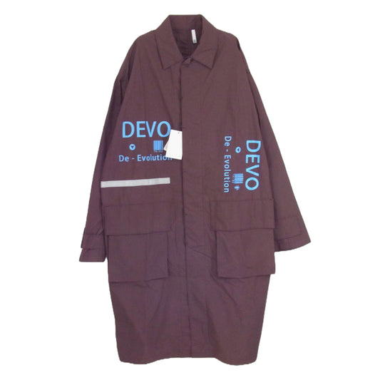 ヒューミス M-CO1301 CHEMICAL FLY-FRONT OVER COAT ケミカルフライ フロント オーバー コート パープル系 M【新古品】【未使用】【中古】