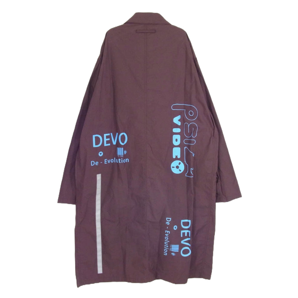 ヒューミス M-CO1301 CHEMICAL FLY-FRONT OVER COAT ケミカルフライ フロント オーバー コート パープル系 M【新古品】【未使用】【中古】