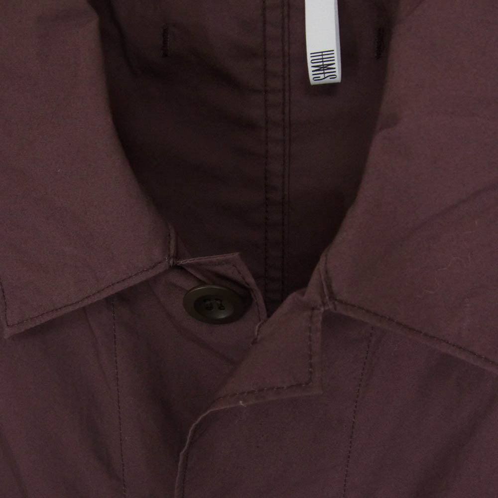 ヒューミス M-CO1301 CHEMICAL FLY-FRONT OVER COAT ケミカルフライ フロント オーバー コート パープル系 M【新古品】【未使用】【中古】
