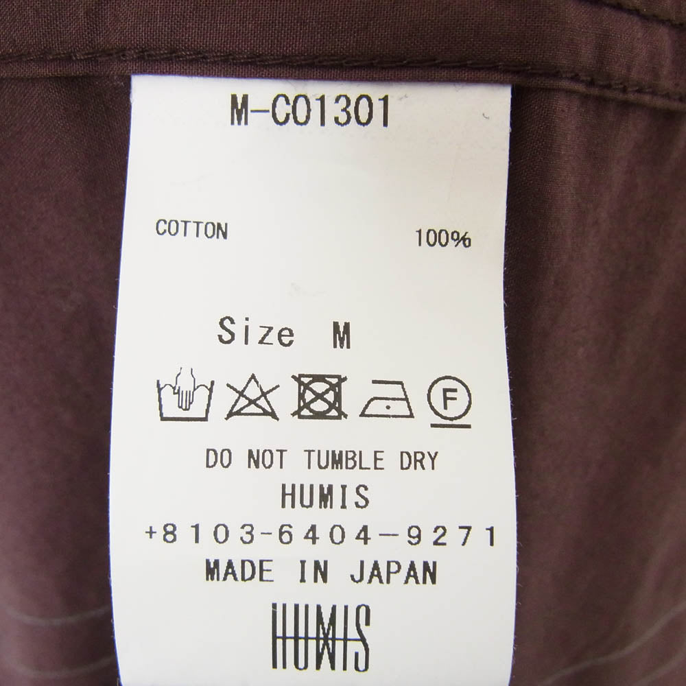 ヒューミス M-CO1301 CHEMICAL FLY-FRONT OVER COAT ケミカルフライ フロント オーバー コート パープル系 M【新古品】【未使用】【中古】