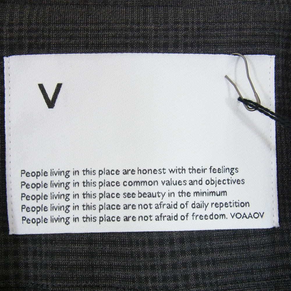 ヴォアーブ VOJK-L31 Chic Tech Big Tailored Jacket チェック柄 チックテック ビッグ テーラードジャケット チャコール系 1【新古品】【未使用】【中古】