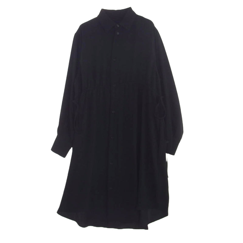 MAISON MARGIELA メゾンマルジェラ 23AW S52DD0024 MM6 エムエムシックス ABITI MIDI Vented Long Sleeve Button Down Dress ミディドレス ワンピース ブラック系 38【新古品】【未使用】【中古】