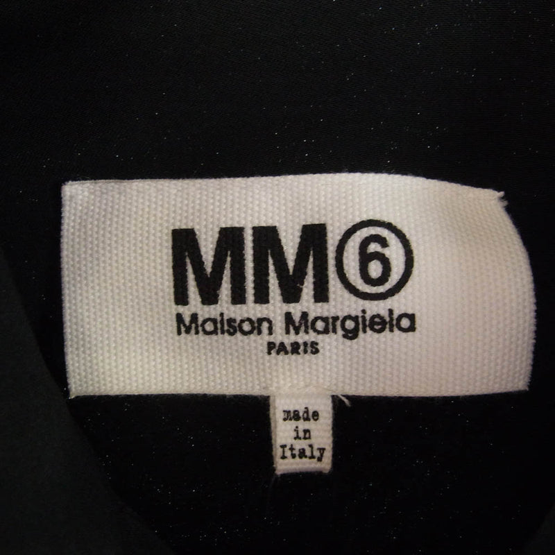 MAISON MARGIELA メゾンマルジェラ 23AW S52DD0024 MM6 エムエムシックス ABITI MIDI Vented Long Sleeve Button Down Dress ミディドレス ワンピース ブラック系 38【新古品】【未使用】【中古】